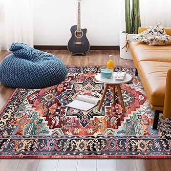 洗機対応 エレガントラグ ペルシャ風デザイン 70x120cm ペルシャ絨毯風 ペルシャ柄 洗える ラグ ラグマット ラグ